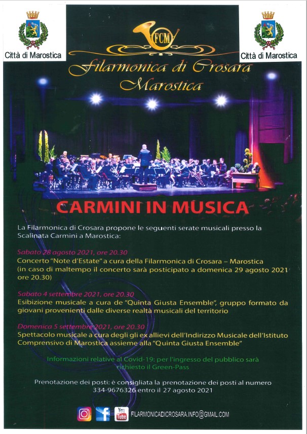 "Carmini in musica" con la Filarmonica di Crosara Marostica 