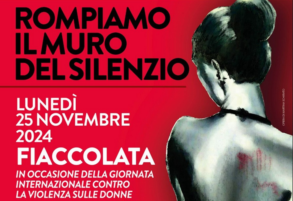 Fiaccolata in occasione della giornata internazionale contro la violenza sulle donne lunedì 25 novembre 2024