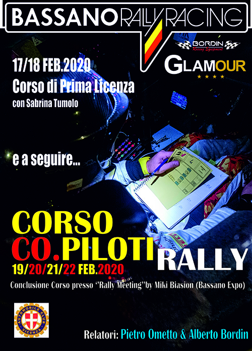 Prova pratica "Corso copiloti 2020" venerdì 21 febbraio 2020 presso parcheggio via G. Vivian - Marsan