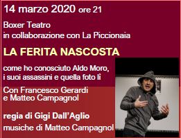 "La ferita nascosta" come ho conosciuto Aldo Moro, i suoi assasini e quella foto lì. ❌ EVENTO RINVIATO A DATA DA DESTINARSI ❌